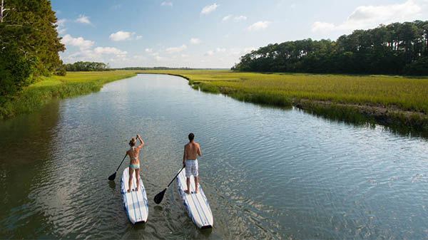 Paddleboarders on Kiawah Island